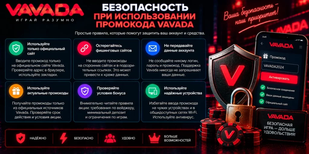 Как безопасно использовать промокод Vavada
