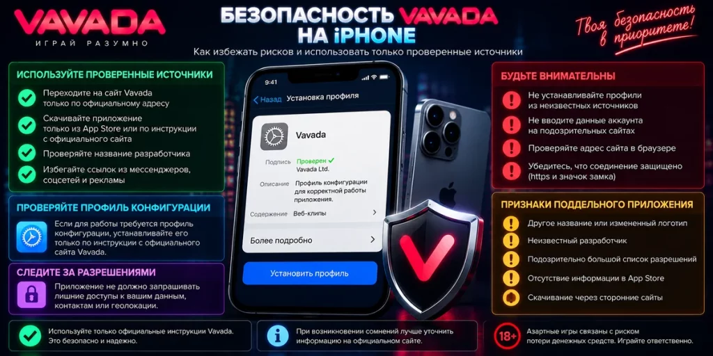 Безопасность Vavada на iPhone и проверка профиля конфигурации