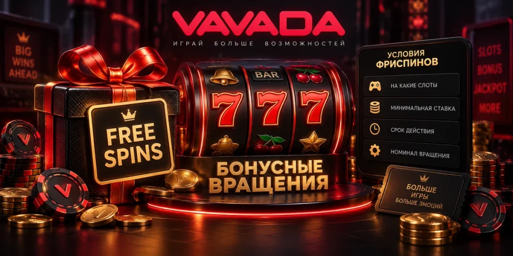 Фриспины Vavada — условия бесплатных вращений и бонусов