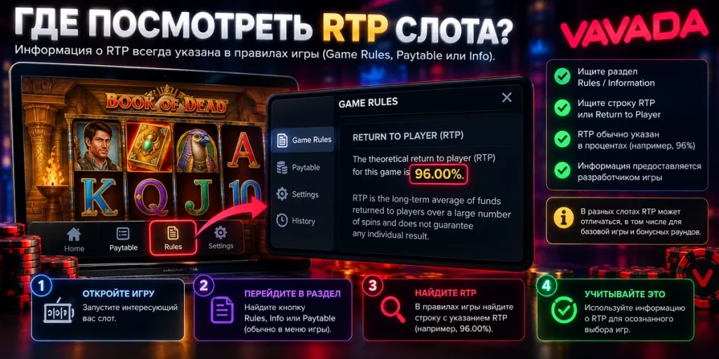 Где посмотреть RTP игрового автомата