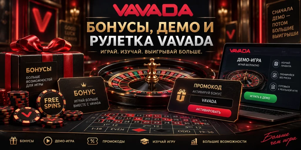 Бонусы, промокоды и демо-режим в рулетке Vavada