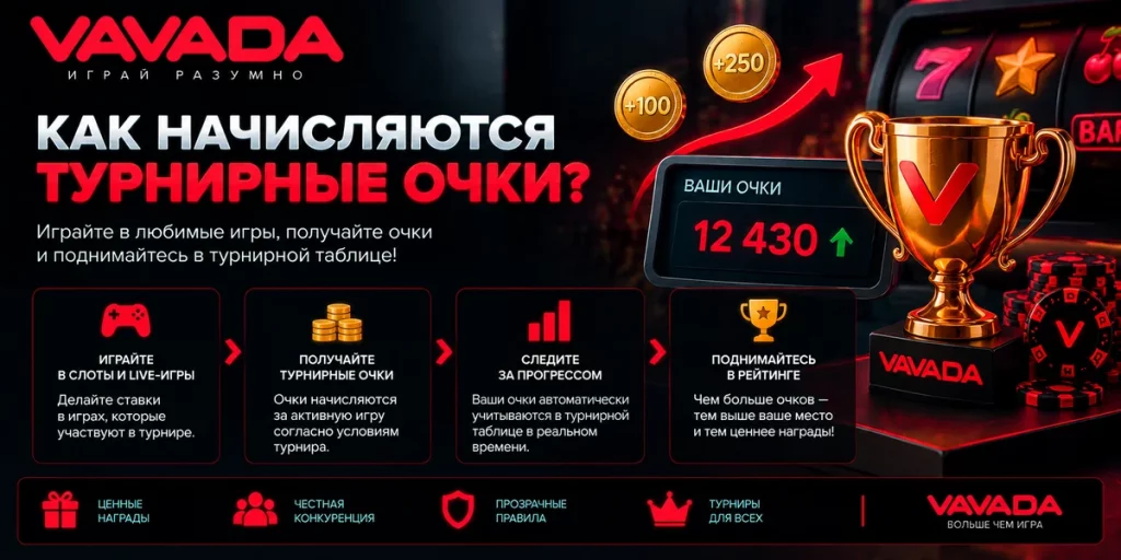Как начисляются очки в турнирах Vavada