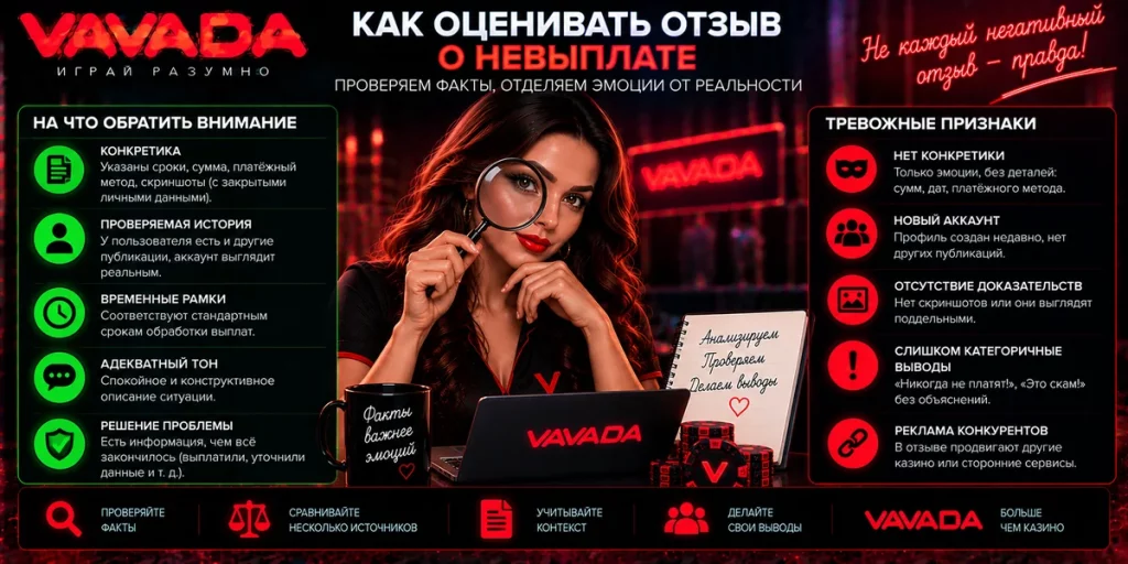 Как проверить отзыв о невыплате Vavada