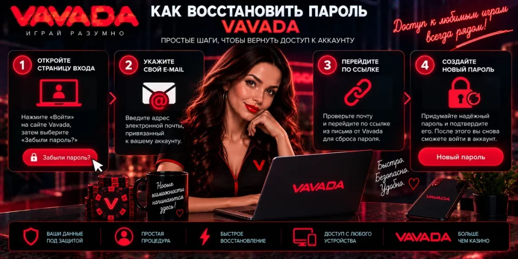 Как восстановить пароль Vavada и вернуть доступ к аккаунту