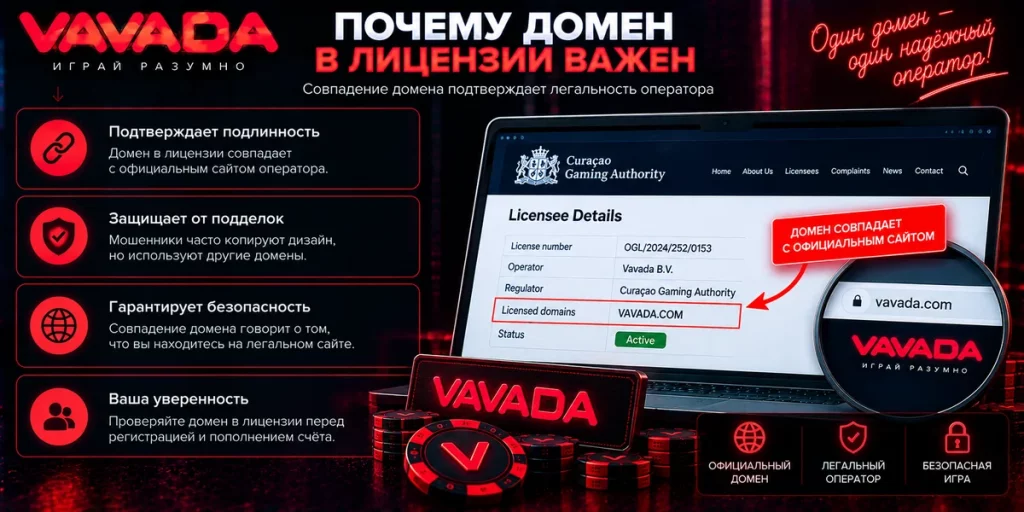 Как проверить домен Vavada по лицензии