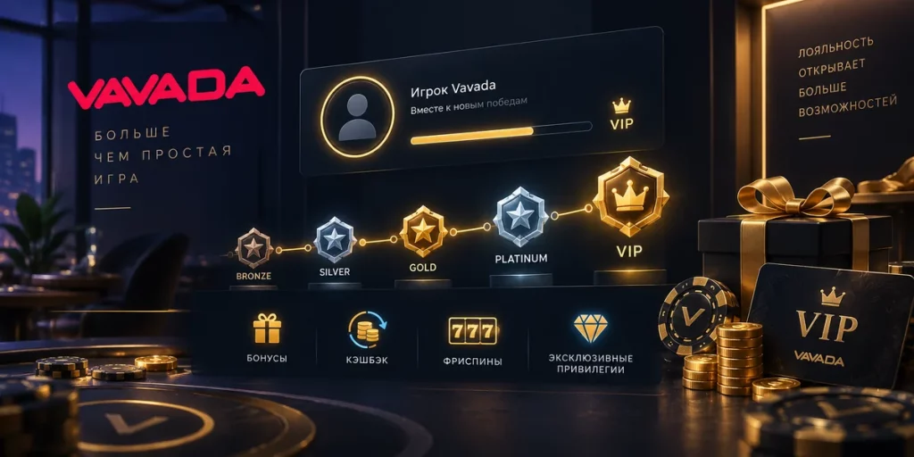 Программа лояльности Vavada — уровни, VIP-статусы и привилегии
