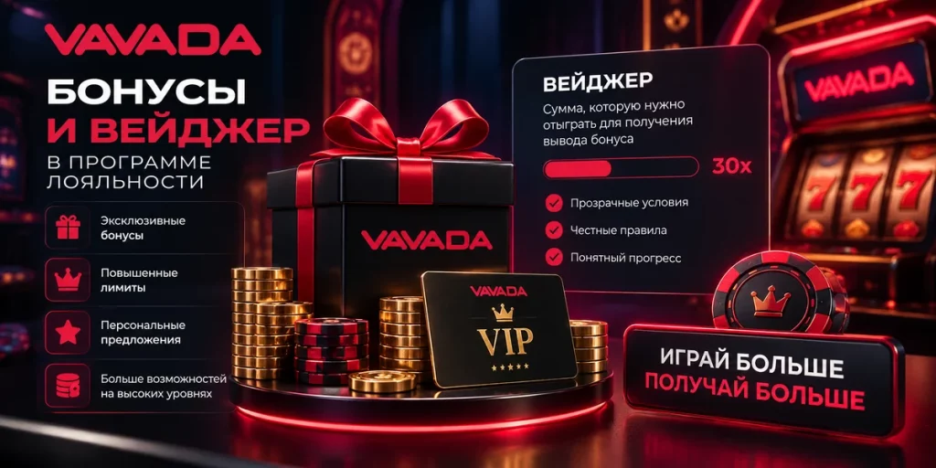 Бонусы и вейджер в программе лояльности Vavada