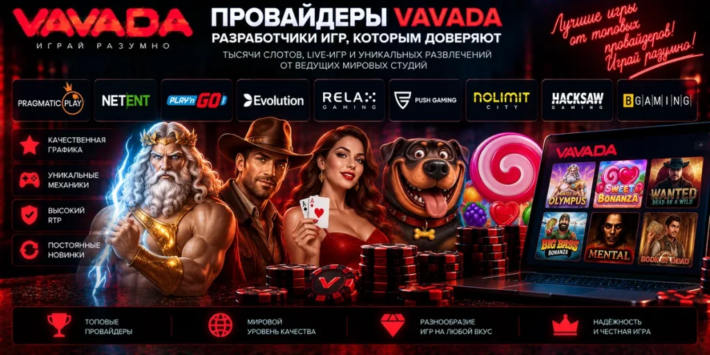 Провайдеры Vavada — разработчики игр