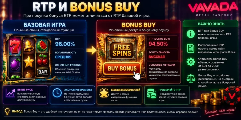 RTP слота при использовании Bonus Buy