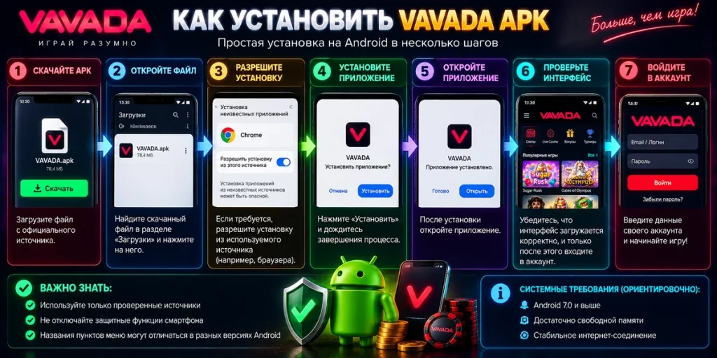 Как установить Vavada APK на Android