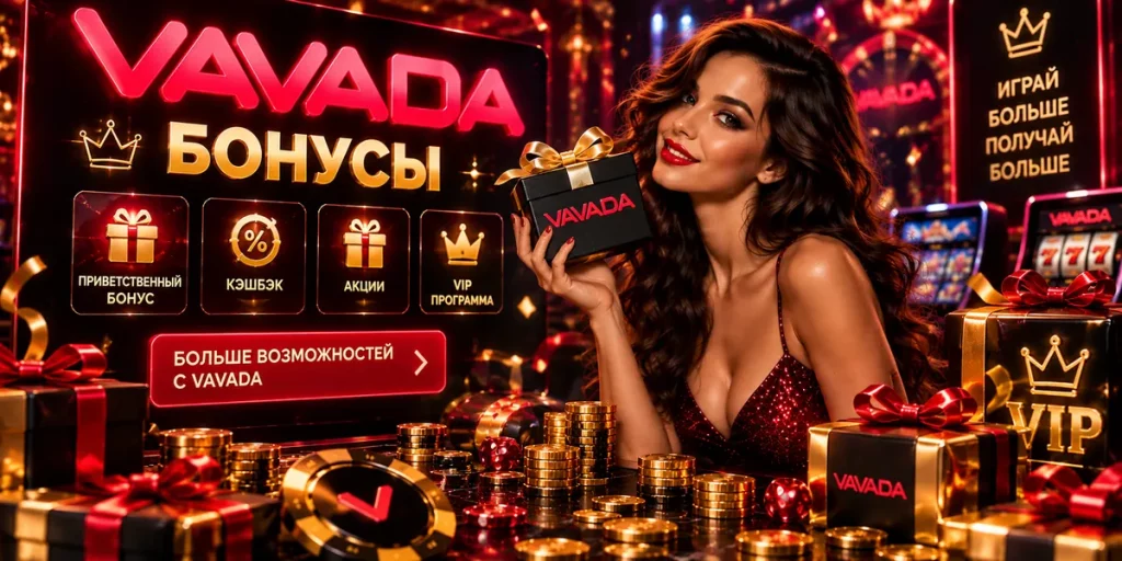 Бонусы Vavada — акции, кешбэк и бонусные предложения казино