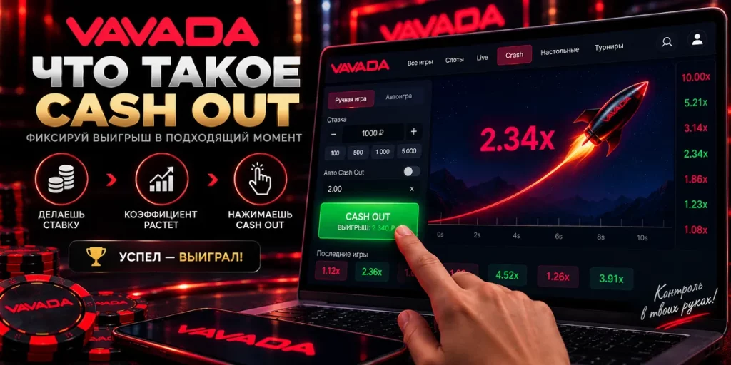 Что такое Cash Out в Crash-играх Vavada — фиксация выигрыша до Crash