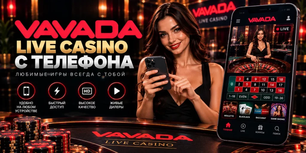 Live Casino Vavada с телефона — мобильная игра с живыми дилерами