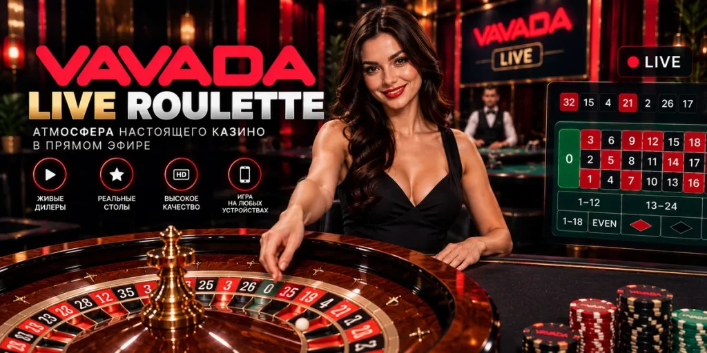 Live Roulette Vavada — рулетка с живым дилером и интерфейсом ставок