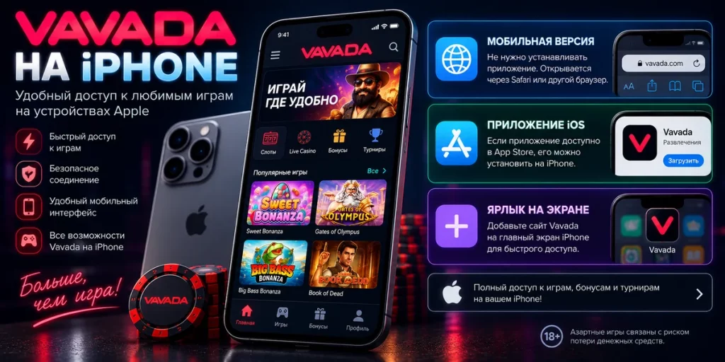 Vavada на iPhone — приложение и мобильная версия