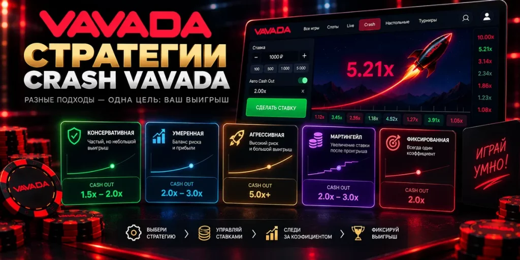 Стратегии Crash Vavada — варианты Cash Out и управление ставками