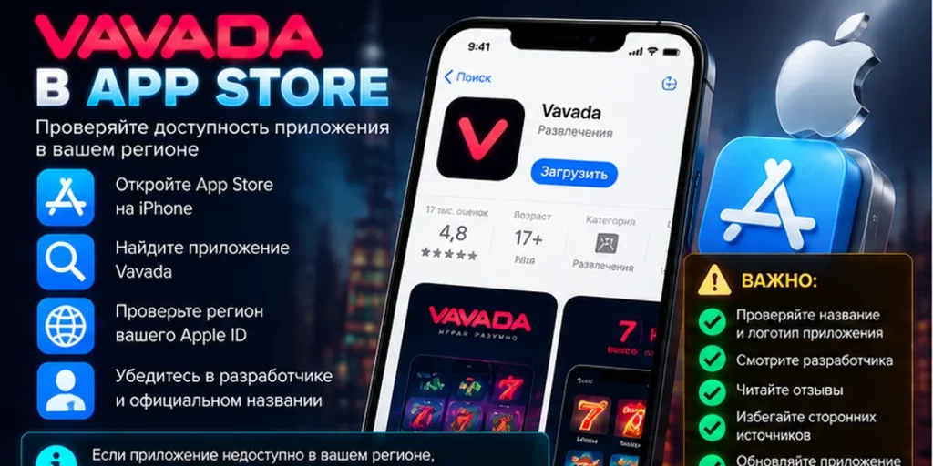 Vavada в App Store на iPhone