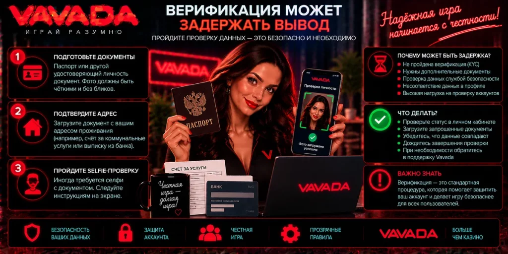 Как верификация Vavada может повлиять на вывод денег