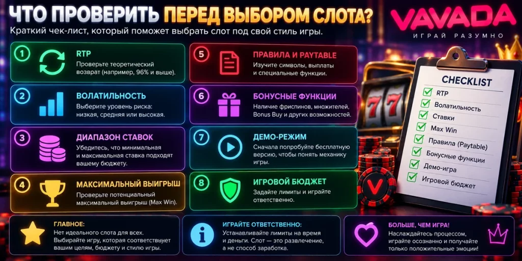 Что проверить перед выбором игрового автомата