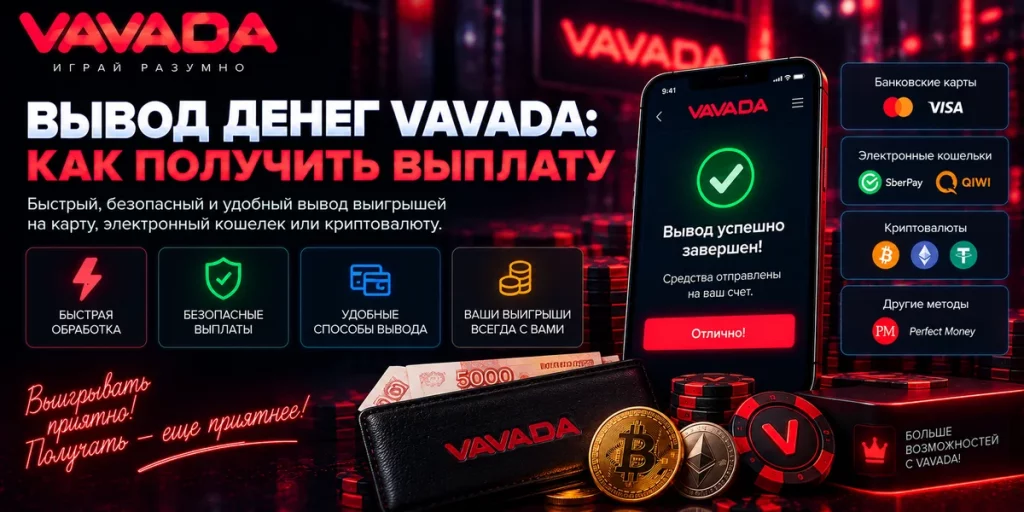 Вывод денег Vavada и получение выплаты